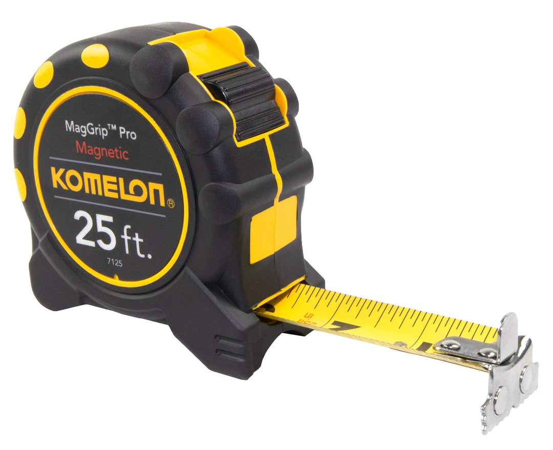 Komelon 7125 Monster Maggrip Massband mit magnetischem Ende, 7,5 m 25ft- Blade Gelb, 25ft- Blade Gel