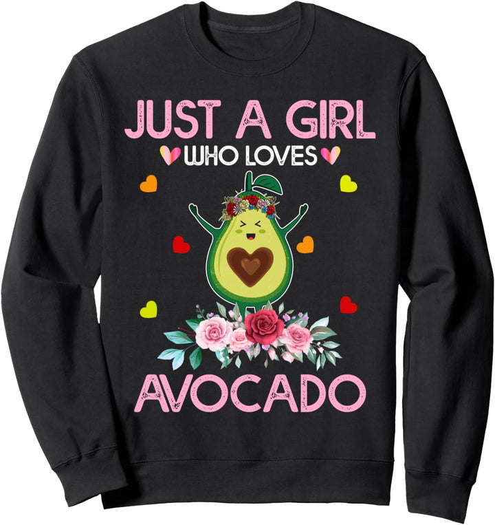 Nur ein Mädchen, das Avocado für Frauen liebt Mädchen Kinder Sweatshirt