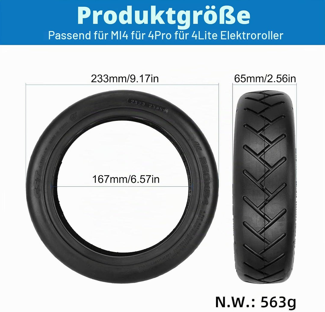 250 * 54 Reifen Schlauchlose 10 Zoll Tubeless Reifen für Mi4 Pro/Lite Elektroroller, 10 Zoll Roller