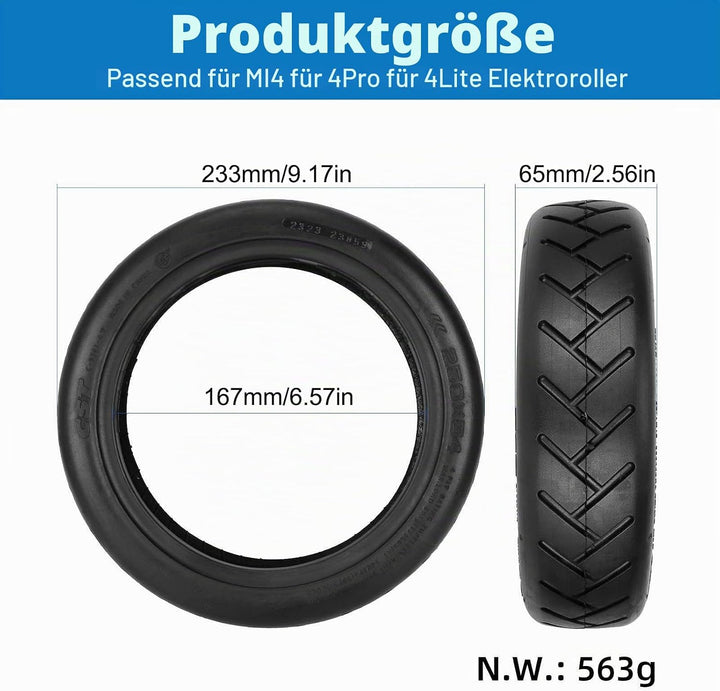250 * 54 Reifen Schlauchlose 10 Zoll Tubeless Reifen für Mi4 Pro/Lite Elektroroller, 10 Zoll Roller