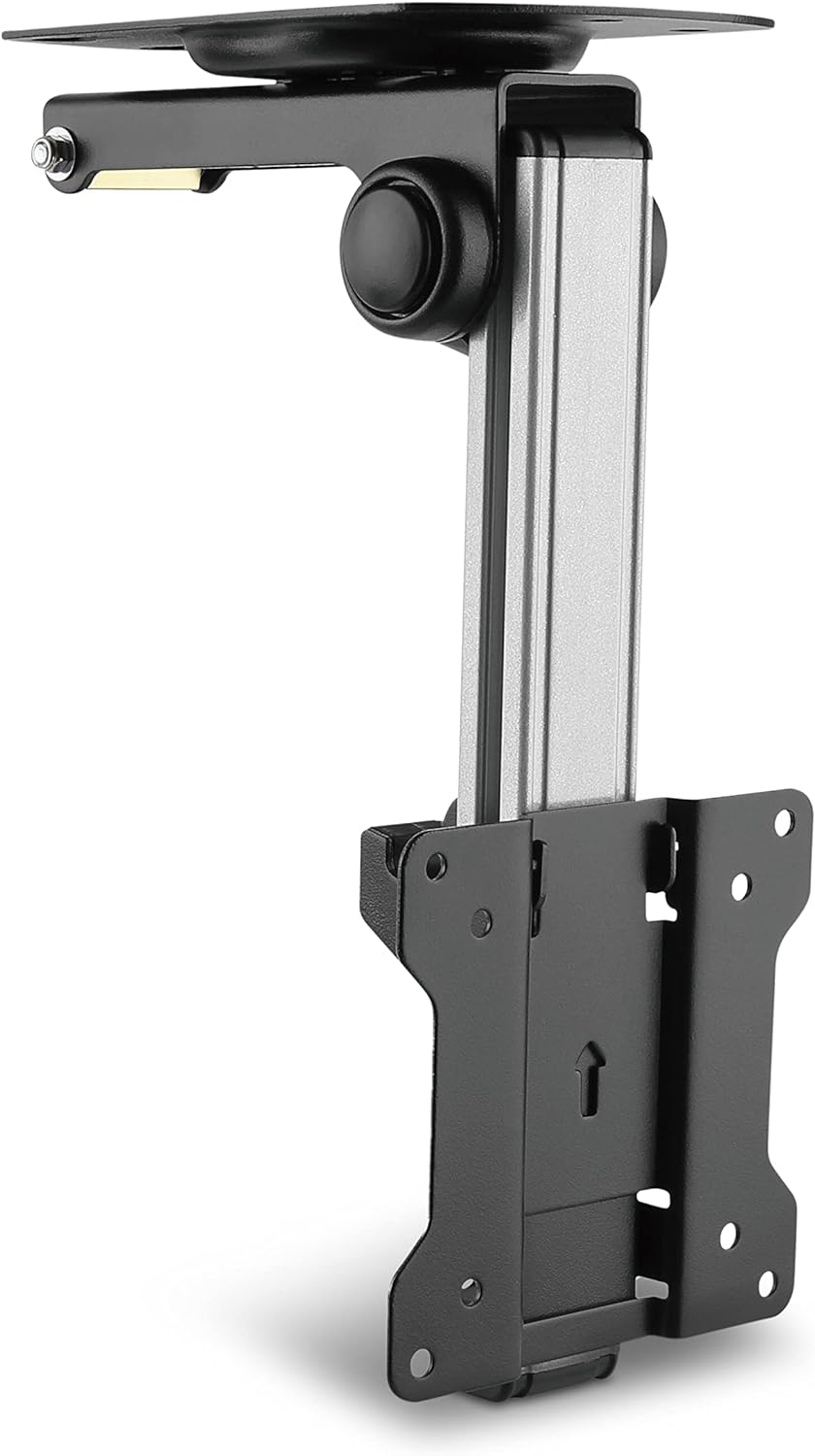 InLine – Unterschrank Monitor Halterung, klappbare Deckenhalterung für TV & Fernseher bis 27 Zoll (6