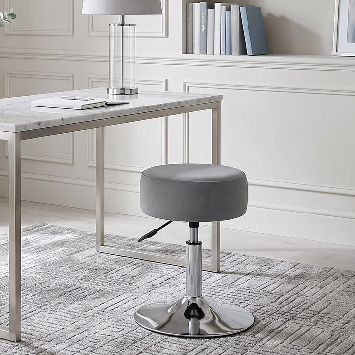 Drehhocker Sitzhocker Hocker RUND höhenverstellbar drehbar aus Kunstleder Farbauswahl Duhome 428S, F