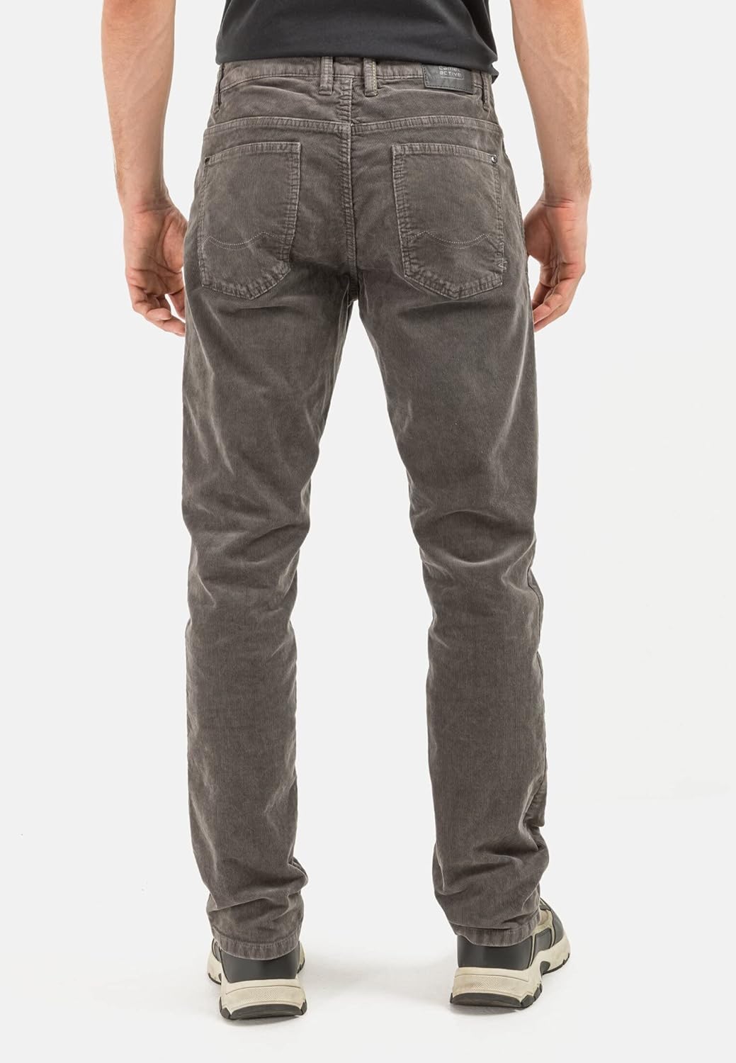 camel active Herren Regular Fit Hose Houston mit Struktur Jeans 31W / 34L Grau, 31W / 34L Grau