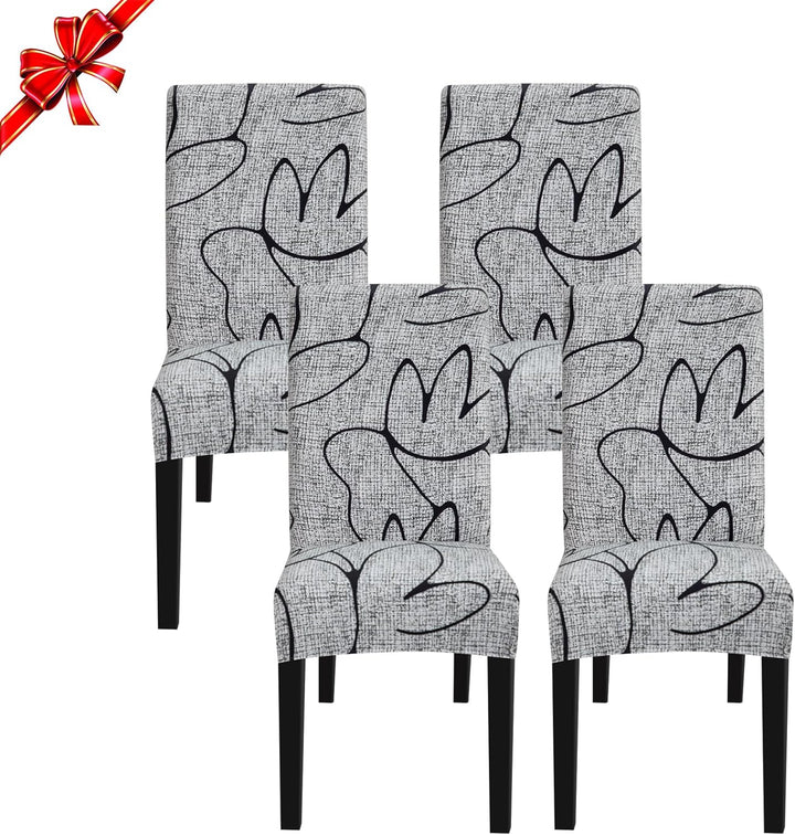 Jaotto Stuhlhussen 4 Stück Universal, Stuhlhusse Stretch 4er Set Moderne, Stuhlhussen Schwingstühle