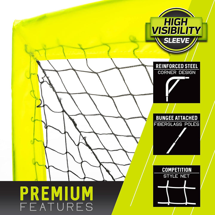 Franklin Sports Blackhawk Fussballtor für den Garten – tragbare Pop-up-Fussballnetze, Faltbare Tore