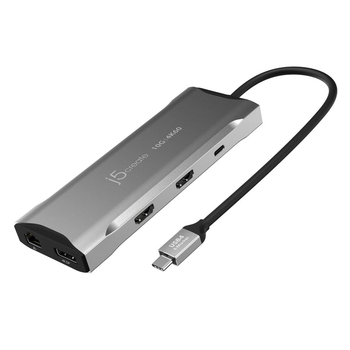 j5create USB C 4K Triple Display Hub - 4K HDMI x2, 4K DP, 2 USB-A und USB-C 10Gbps, PD 100W, Etherne