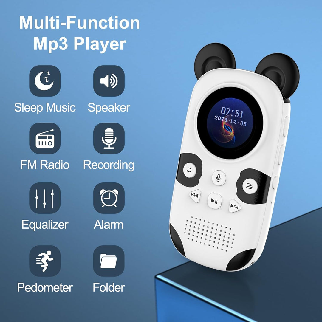64GB MP3 Player Kinder Bluetooth 5.3, integrierte 18-Schlafmusik, Lautsprecher, One-Touch-Aufnahme,
