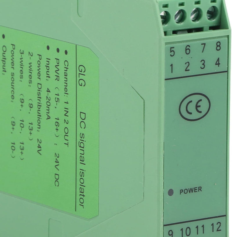 Fafeicy DC 24V Strom Signal Isolator Sender, 4-20mA SPS Detect Signal Conditioner, Eins-in-Eins-Ausg