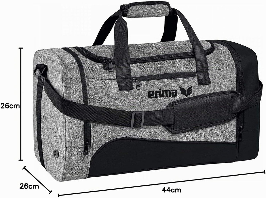 Erima Sporttasche Club 1900 2.0 Sporttasche Schwarz/Grau Melange L, Schwarz/Grau Melange L