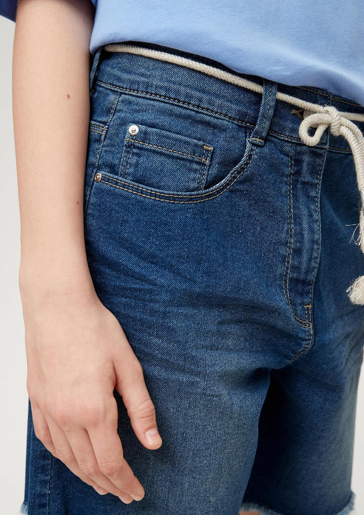 s.Oliver Mädchen Jeans Bermuda, Fit Suri 158 Slim Dunkelblau, 158 Slim Dunkelblau