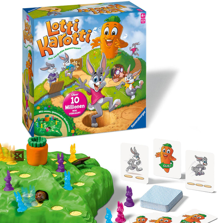 Ravensburger Kinderspiele 22343 - Lotti Karotti - Wettlaufspiel für 2 bis 4 Spieler, Kinderspiel ab
