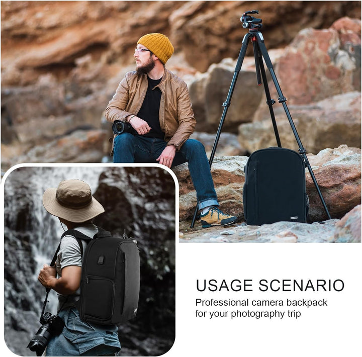 CADeN Anti-Diebstahl-Design Kamerarucksack Tasche für Sony Canon Nikon DSLR/SLR Spiegellos Wasserdic