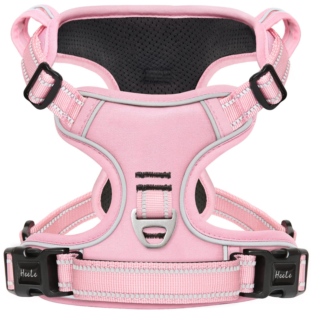 HEELE Hundegeschirr, Zugentlastung, reflektierend, mit gepolstertem Griff, Kontrolle, 2 Metallringe,