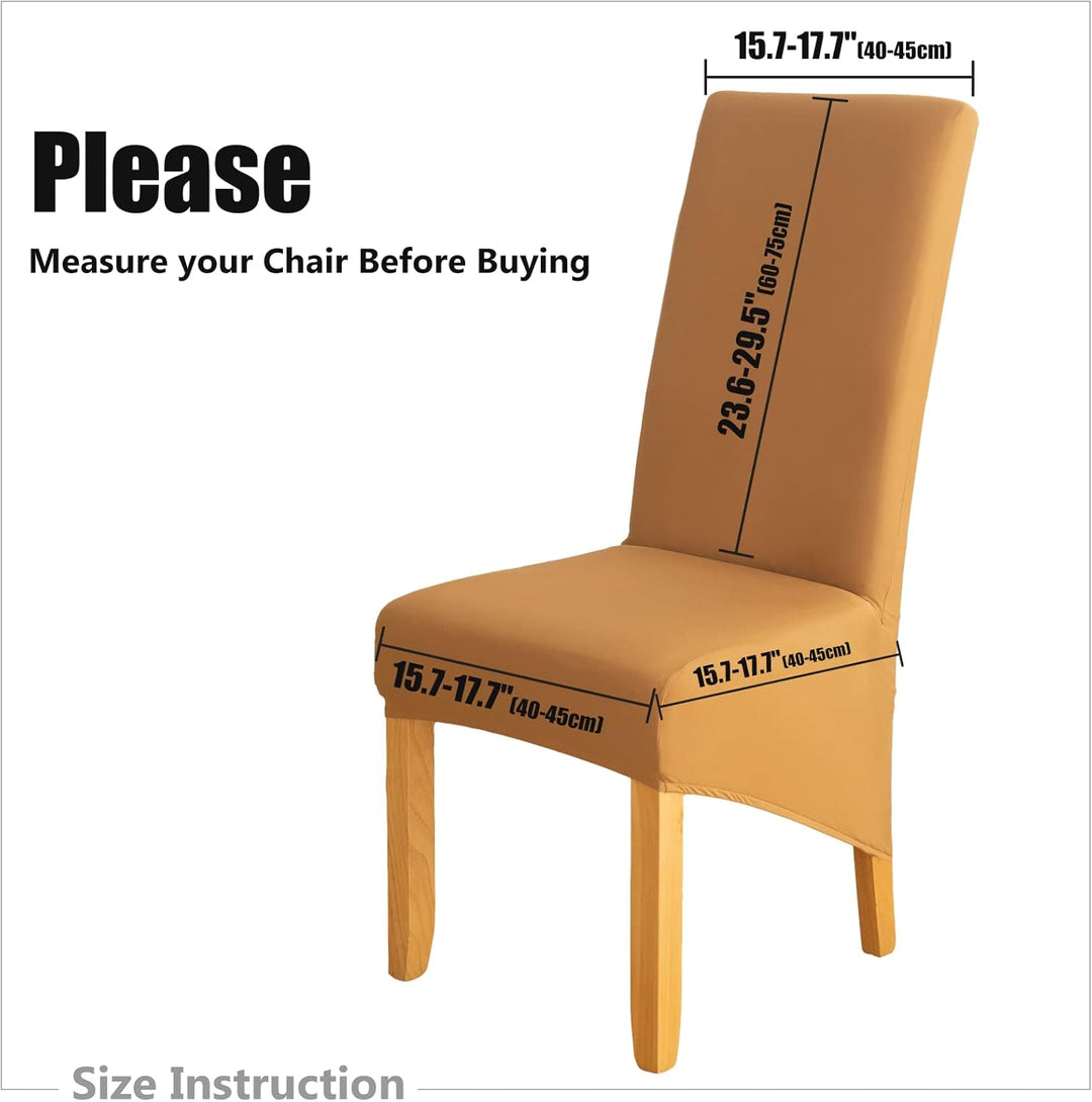 Stuhlhussen 4er Set Stuhlüberzug Elastizität Spandex Universal-Hussen für Stühle Moderne und Elegant