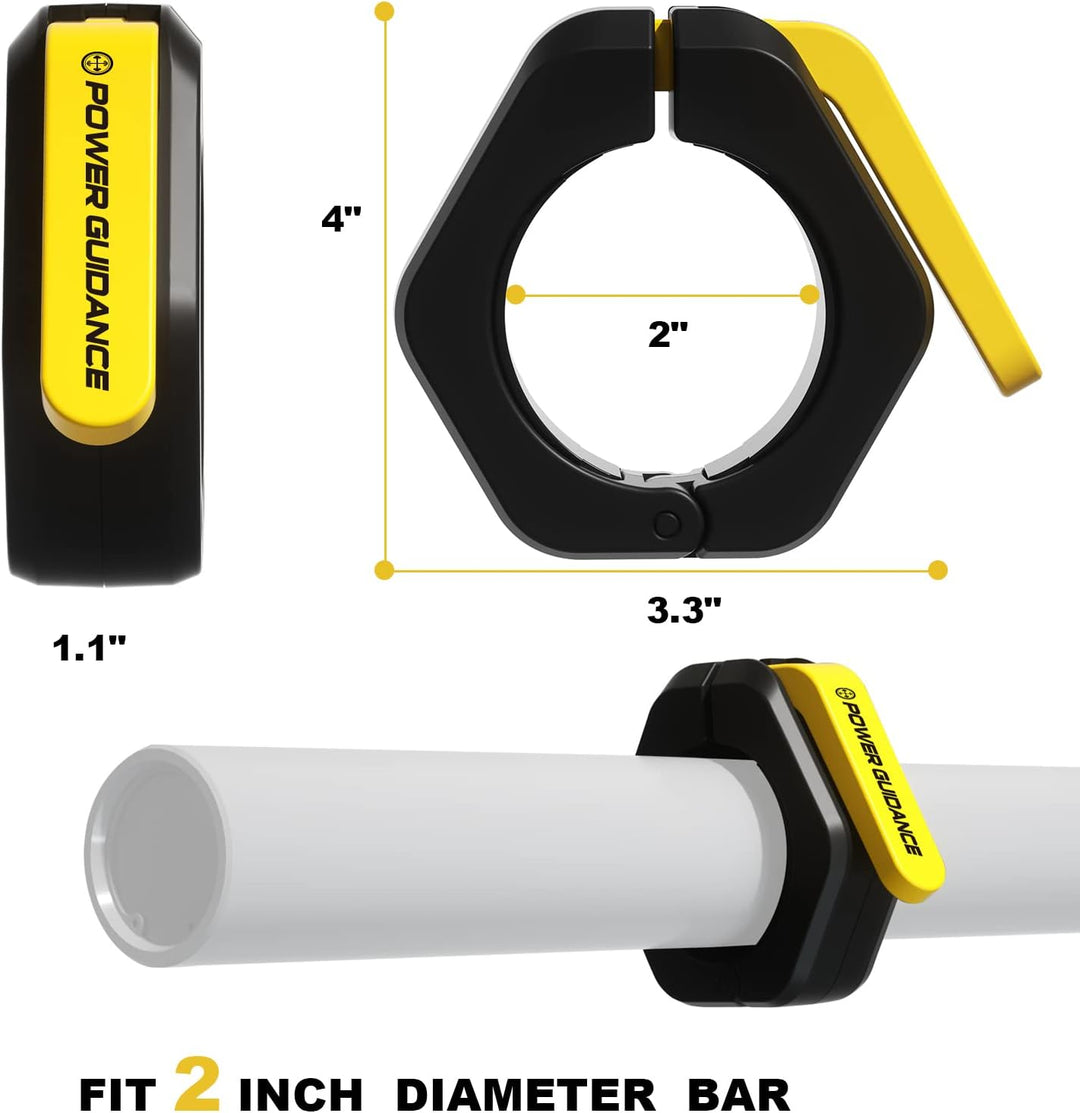 POWER GUIDANCE Hantelverschlüsse Hantel Verschluss, 50MM Langhantel Klemmen Kragen Clips Verriegelun