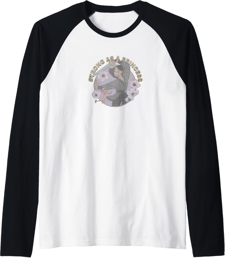 Disney Mulan Strong As A Princess Floral Raglan
