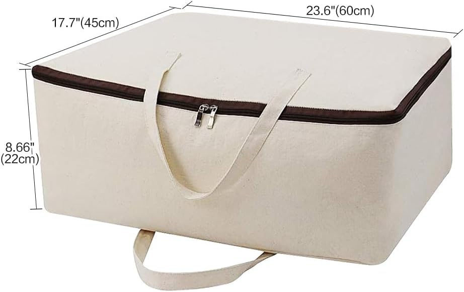 AMX 2er-Pack Aufbewahrungstasche für Bettdecken und Kissen, Trage-Tasche, Bettzeug oder Matratzenauf