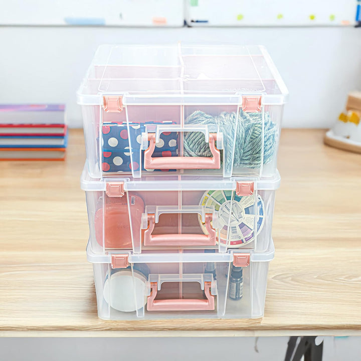 ArtBin 6990RK Super Satchel Double Deep tragbarer Kunst- und Bastelmaterial-Organizer mit Griff, [1]