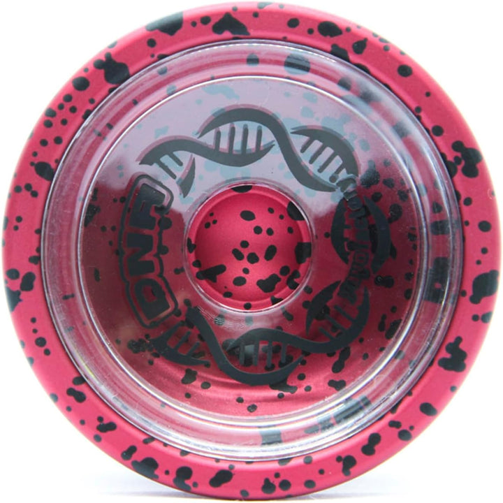 YoyoFactory DNA Yo-Yo - Rot Schwarz (Metall Yoyo, Schnur, Kugellager & Anleitung enthalten), Rot Sch