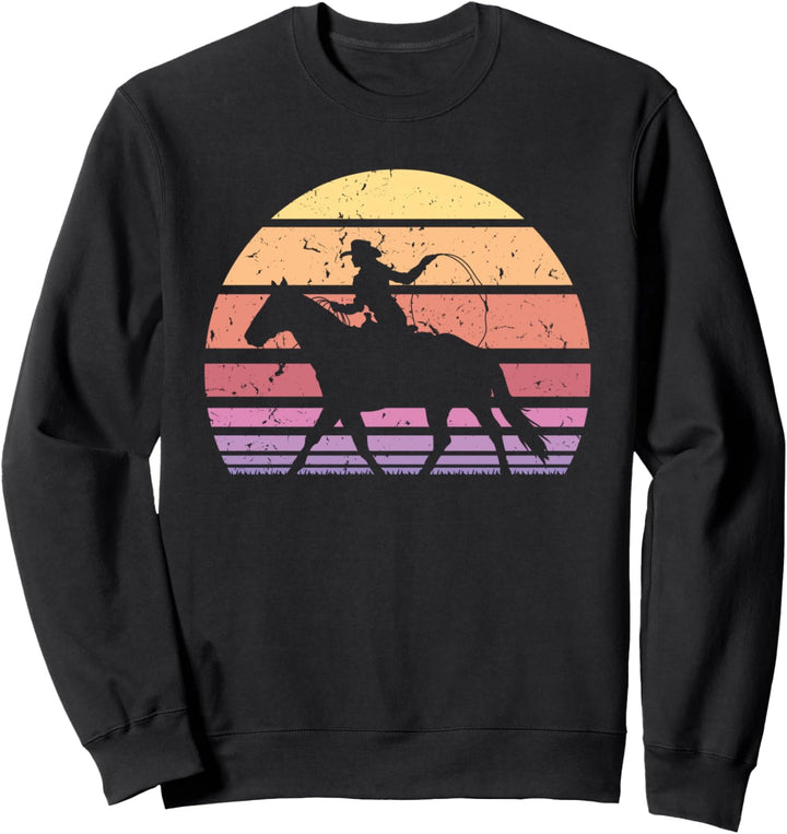 Cowgirl Farm Country für Damen Mädchen Tiere Retro Pferd Sweatshirt