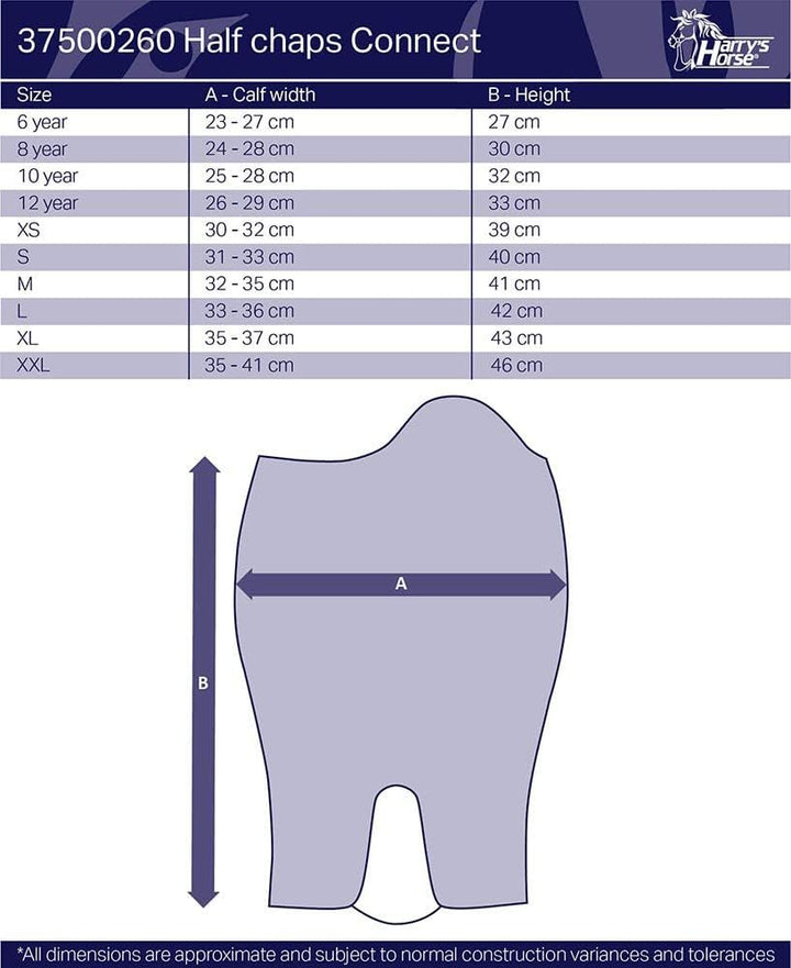 Harry's Horse Minichaps Connect XXL Schwarz, XXL Schwarz