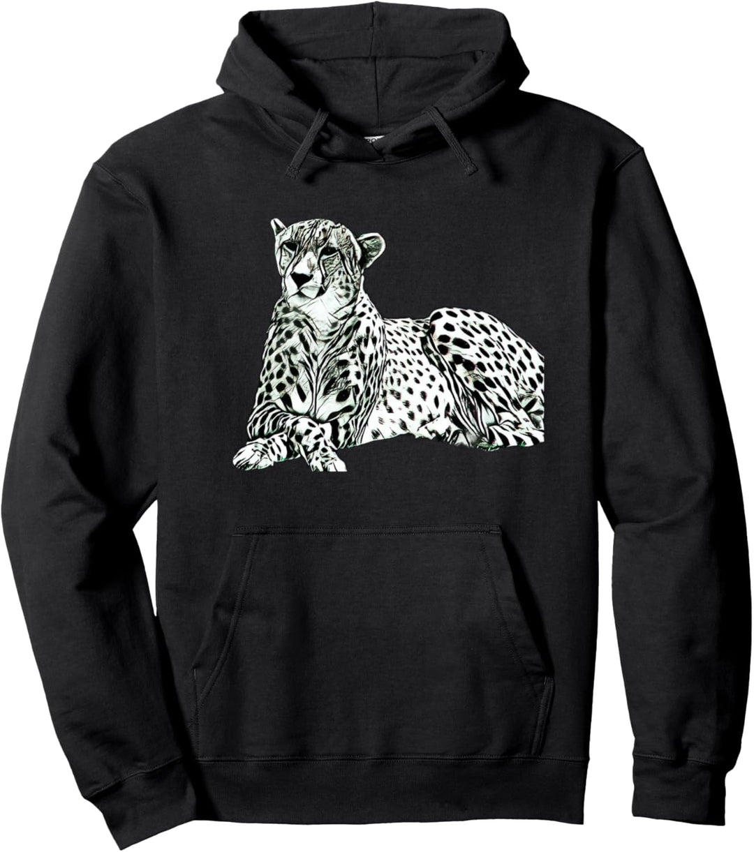 Gepard Motiv Raubkatzen Afrika Katzen buntes Geparden Pullover Hoodie