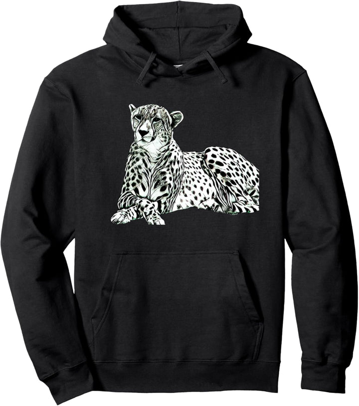 Gepard Motiv Raubkatzen Afrika Katzen buntes Geparden Pullover Hoodie