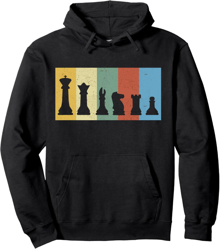 Schach Figuren Vintage Pullover Hoodie