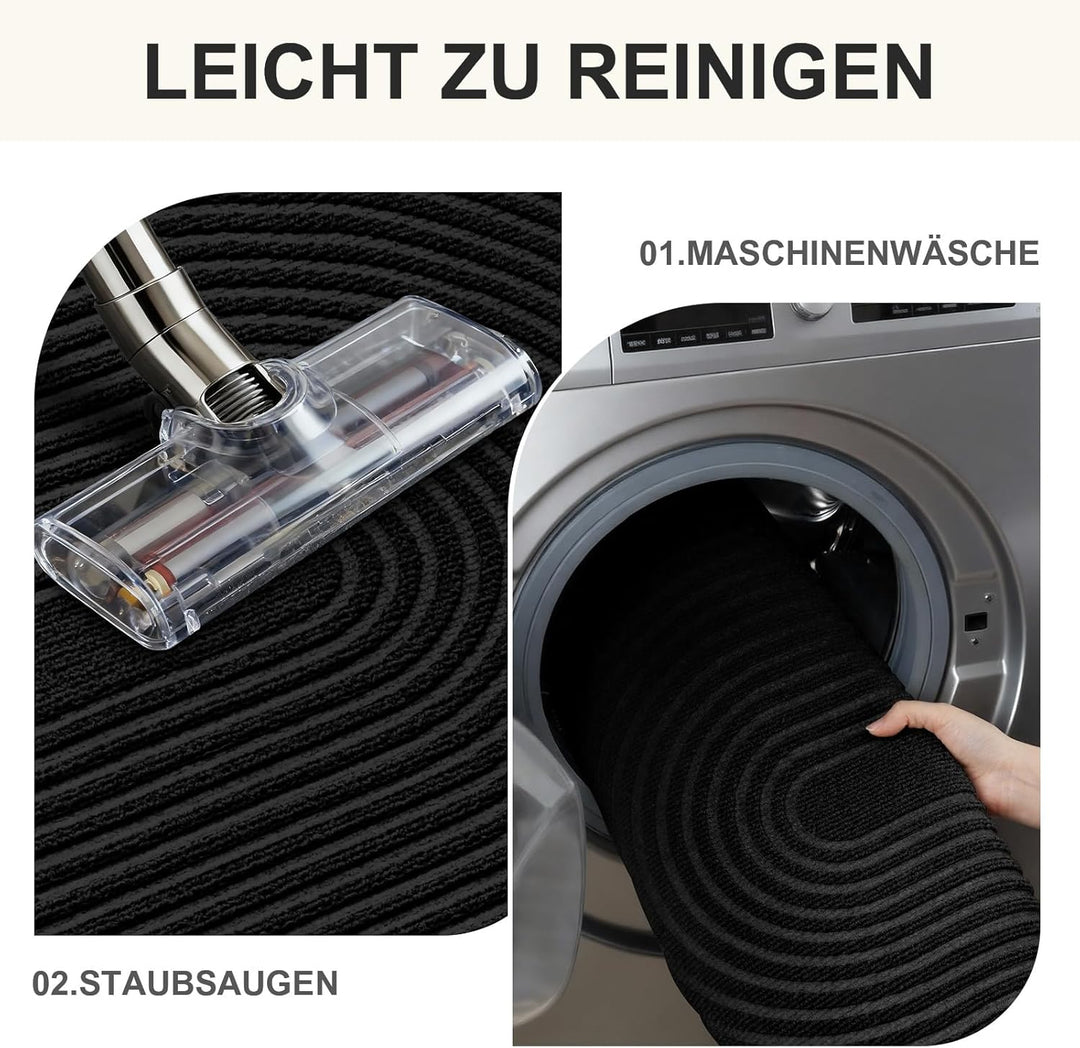 Fussmatte Innen Aussen 60x90cm, rutschfeste Schmutzfangmatte mit Saugkraft, Fussmatte Waschbar Langl