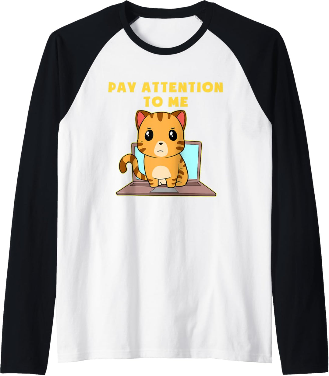 Beachte Mich Katze Notebook Mieze Laptop Kater Pc Kätzchen Raglan