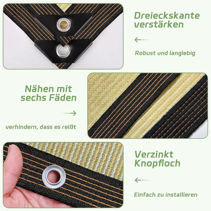 Schattiernetz Schattierungsnetz Garten - Schattennetz mit ösen 2x2 Sonnensegel für terrassenüberdach