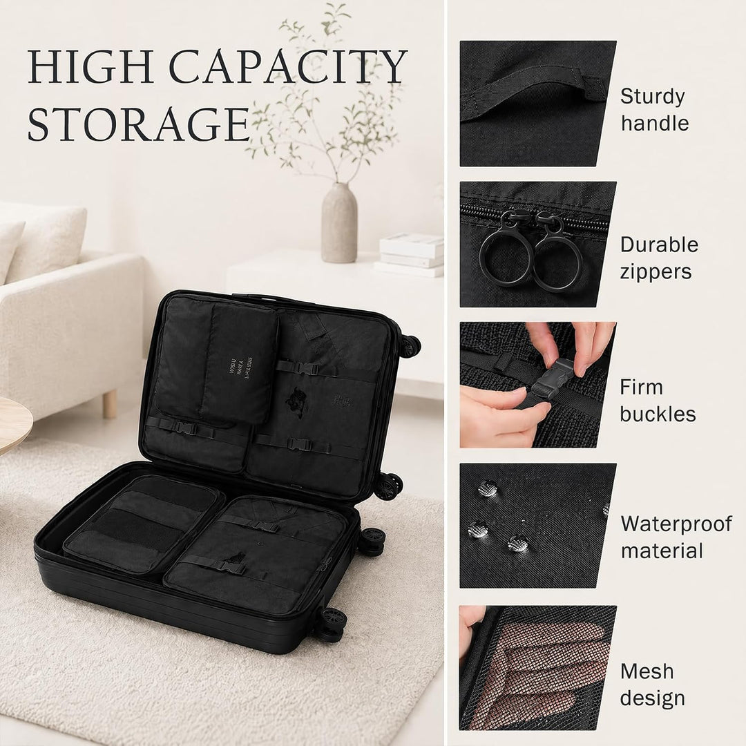 Koffer Organizer Set 15 Teilig Wasserdichte Packing Cubes Kleidertaschen | Reise Organizer Packwürfe