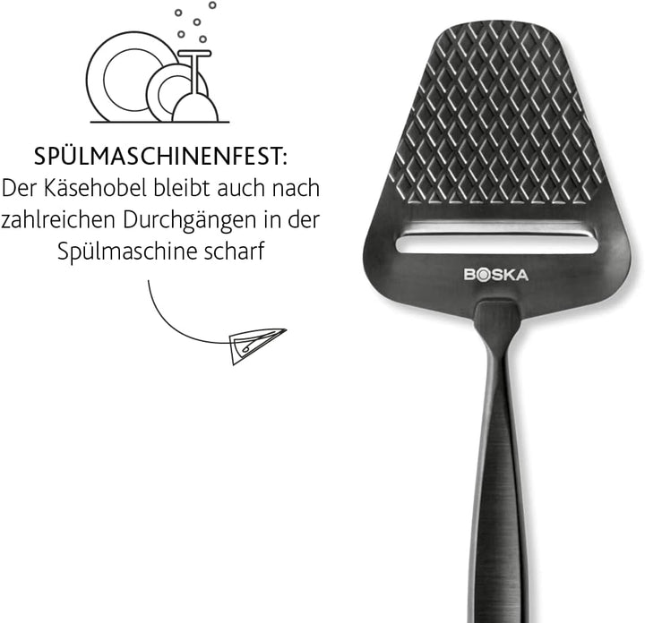 BOSKA Käsehobel Monaco+ Special Edition Schwarz mit Antihaftbeschichtung Schwarzer Käsehobel, Schwar