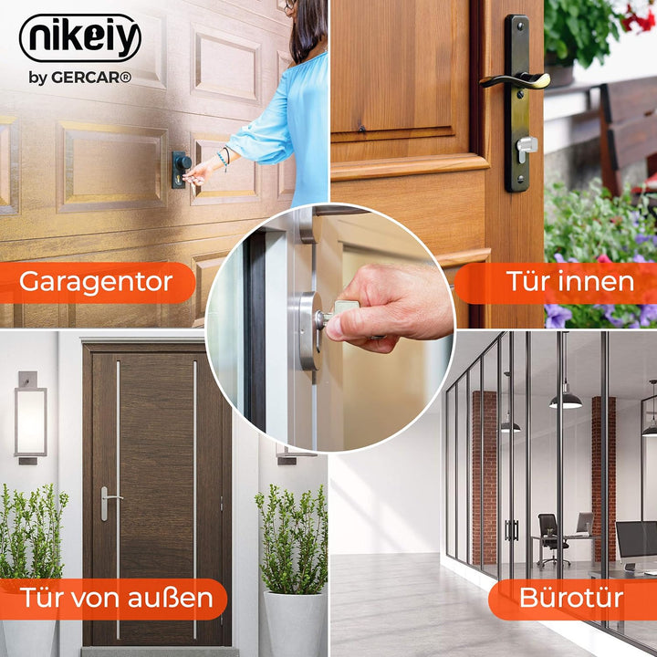 GERCAR Profilzylinder Schliesszylinder Zylinderschloss 40/40 Doppelzylinder Türschloss - inkl. 10 Sc