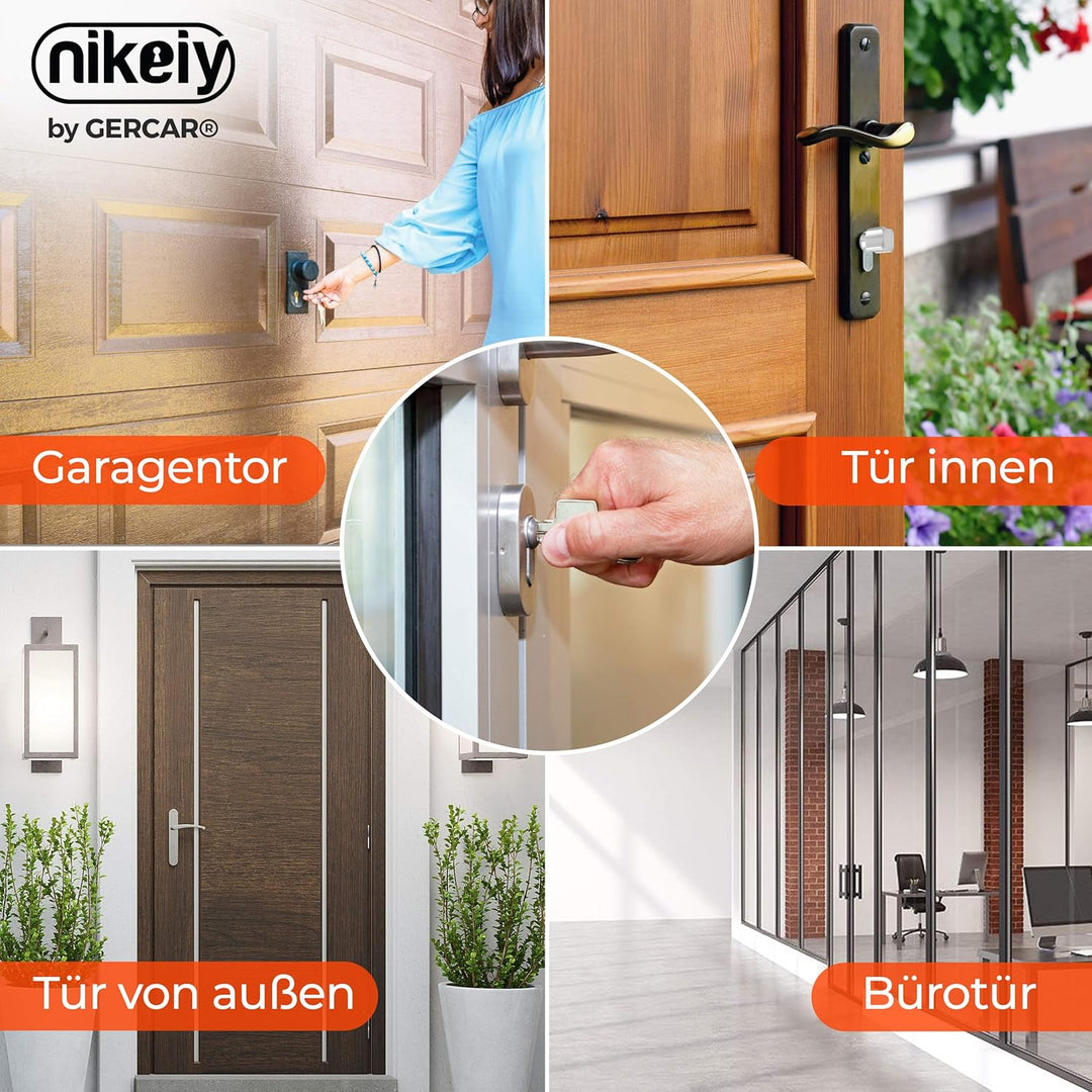 GERCAR Profilzylinder Schliesszylinder Zylinderschloss 45/45 Knaufzylinder Türschloss - inkl. 10 Sch