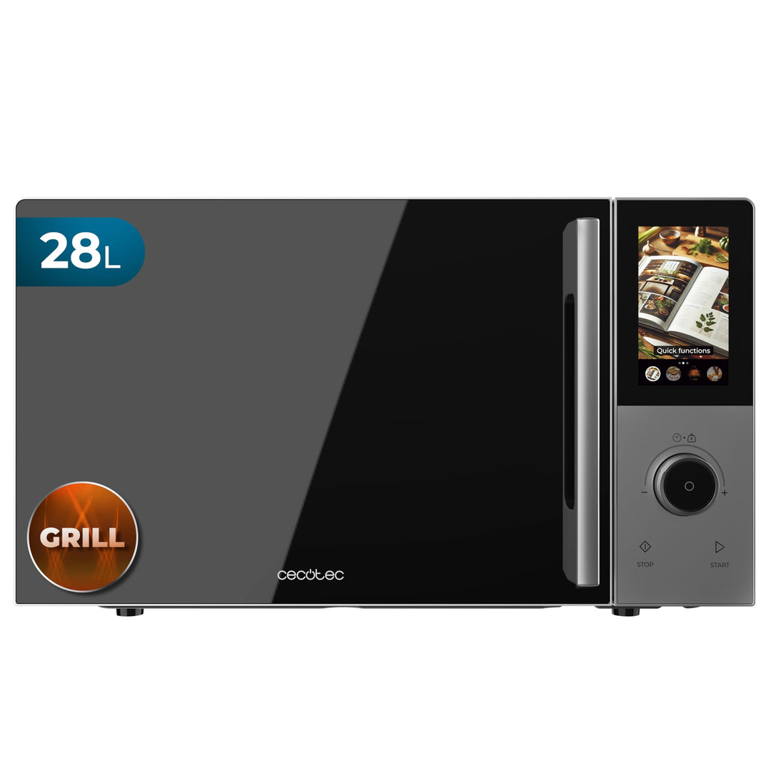 Cecotec Mikrowelle Convection 2800 Touch. 28 L Kapazität, 900 W Mikrowelle, 1200 W Grill, 2200 W Hei