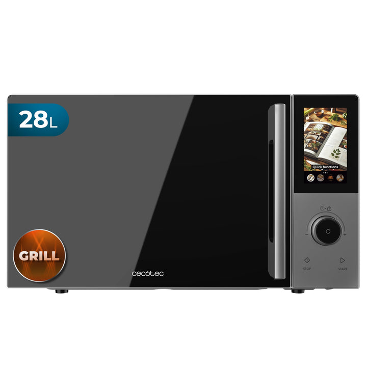 Cecotec Mikrowelle Convection 2800 Touch. 28 L Kapazität, 900 W Mikrowelle, 1200 W Grill, 2200 W Hei