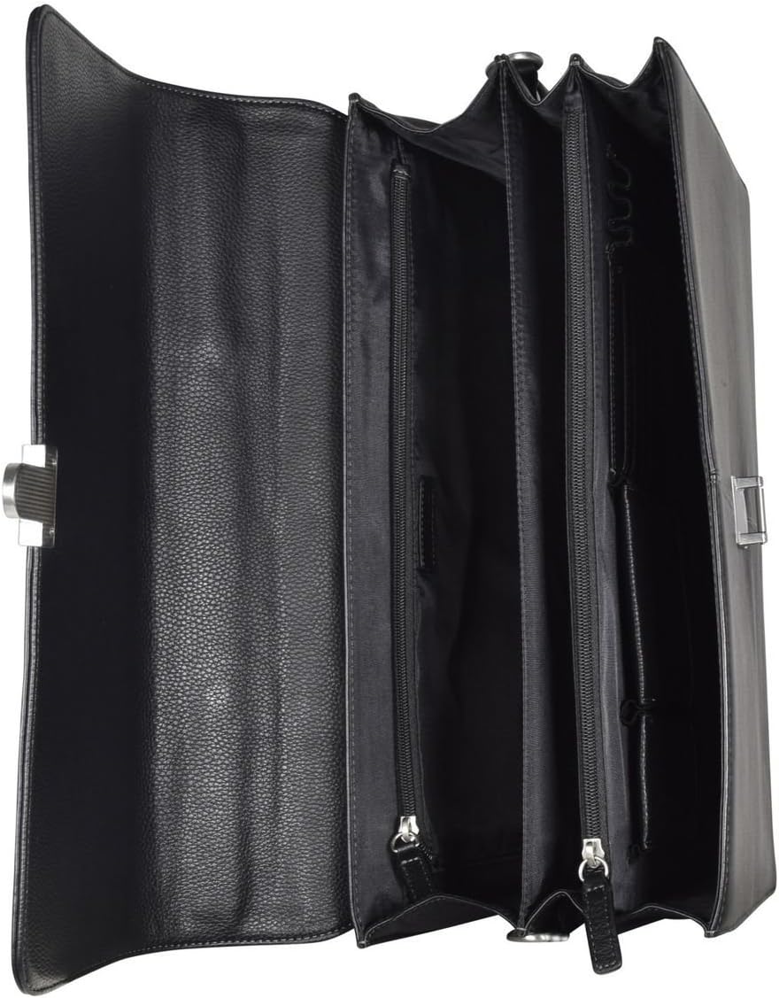 Bowatex Akten Arbeits Umhänge Leder Tasche Schwarz 42 x31x15cm Gross D & N