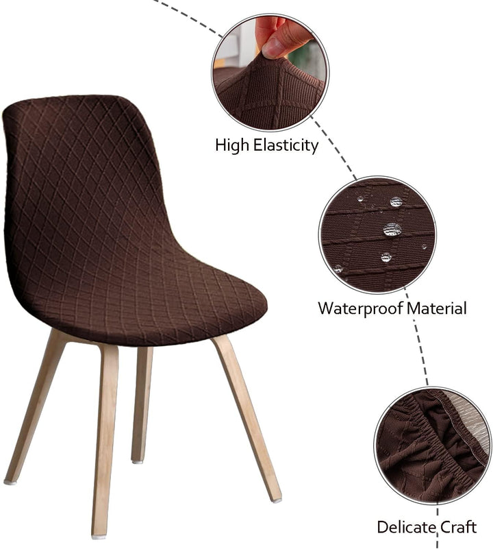 JUNZHE Muschelstuhlhussen Retro-Stuhlhussen Stretch-Spandex-Druck, Lounge-Eckstuhlschutz für Esszimm