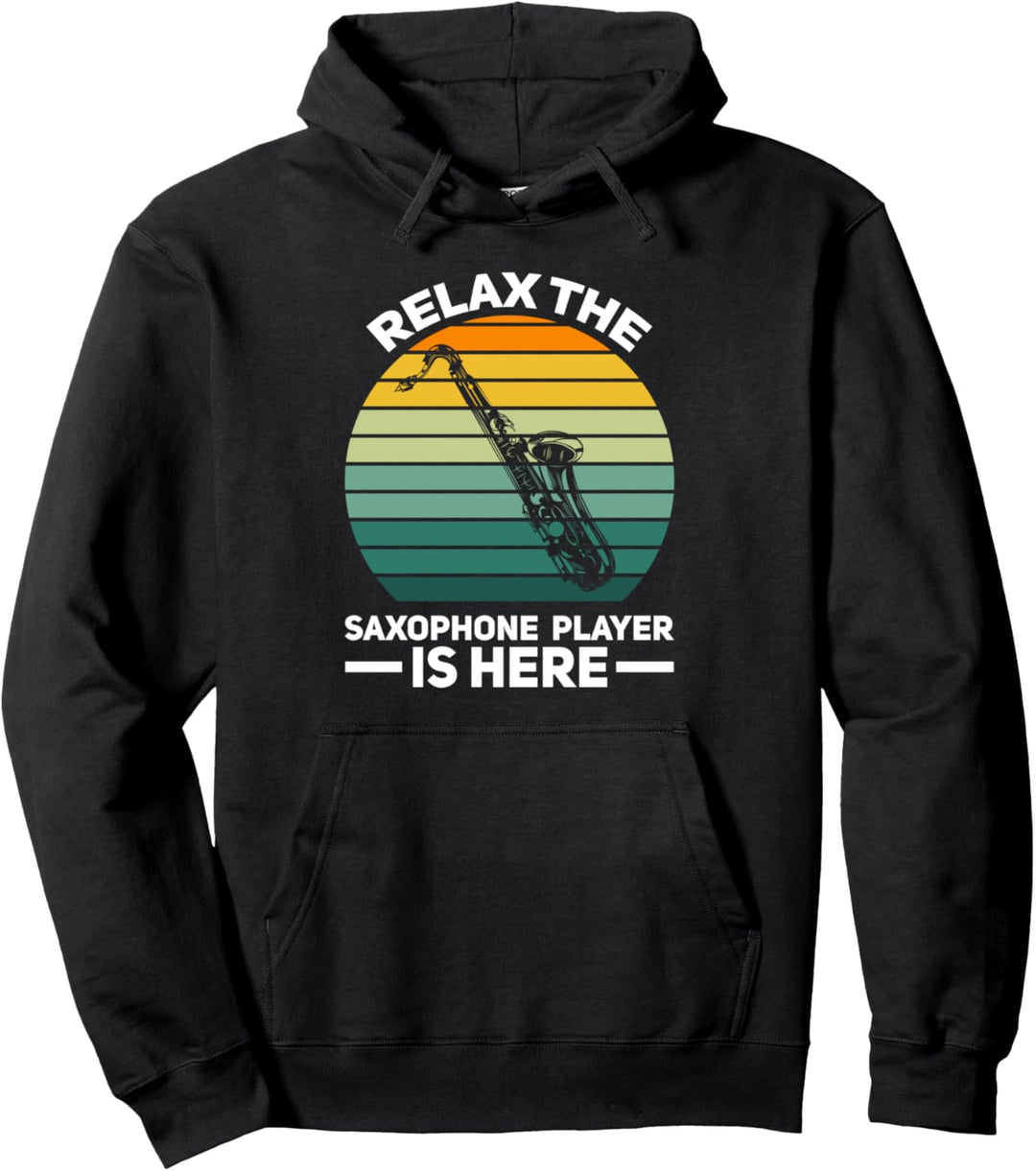 Sie sich der Saxophonspieler ist hier Musikinstrument Pullover Hoodie