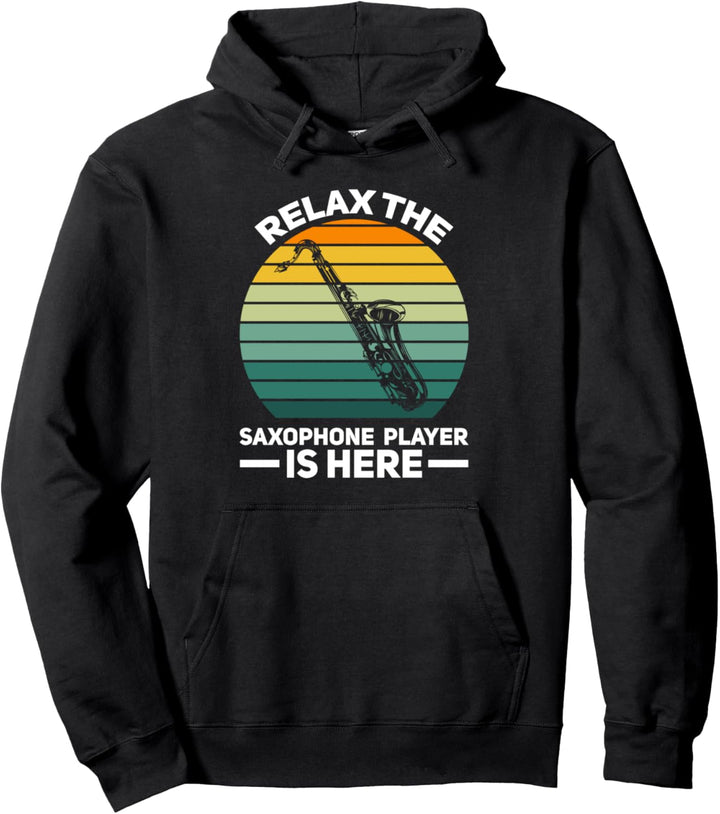 Sie sich der Saxophonspieler ist hier Musikinstrument Pullover Hoodie