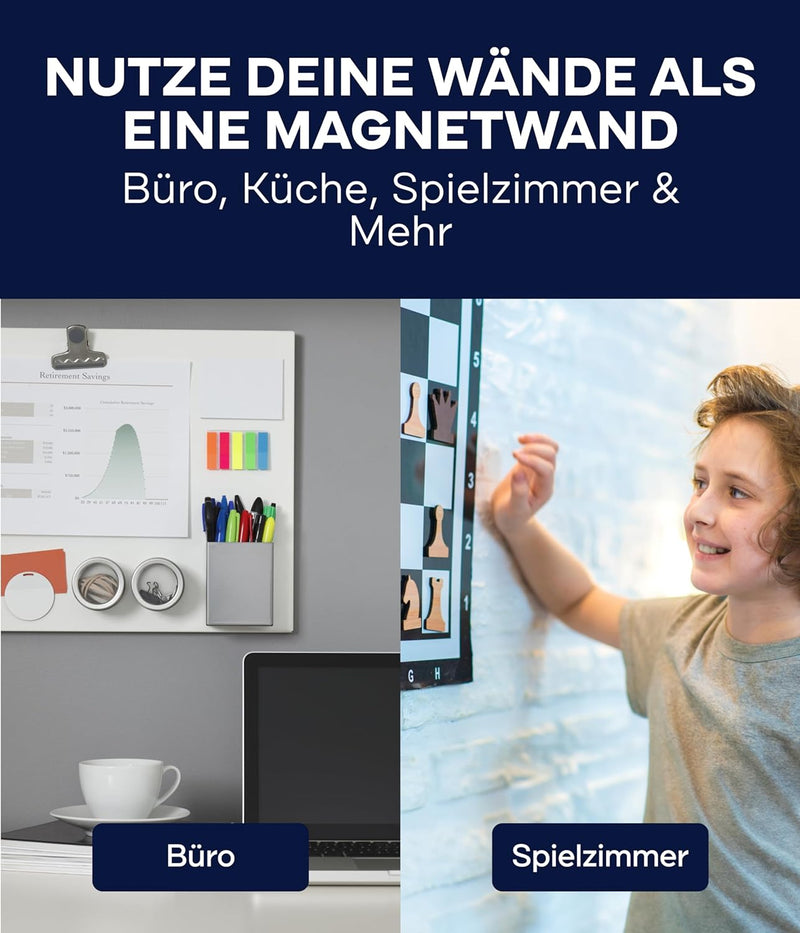 plid® Magnetfarbe Anthrazitgrau - [überstreichbar] - auf Wänden, Türen, Möbeln - z. B. Holz,-Metall-