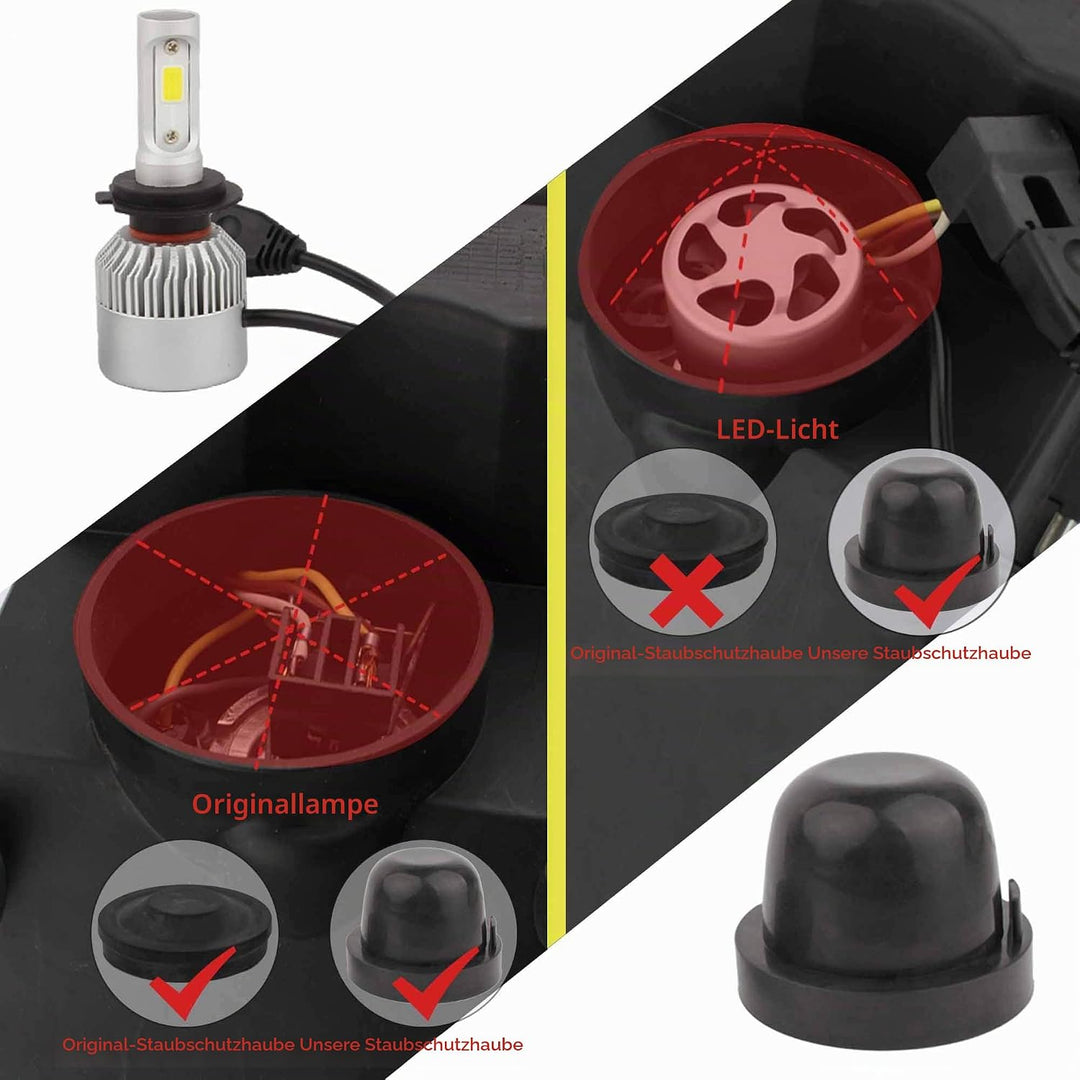 TOMALL 75mm 3 "Gummidichtung Staubdicht Abdeckungen für LED Scheinwerfer Umbausatz, 75mm