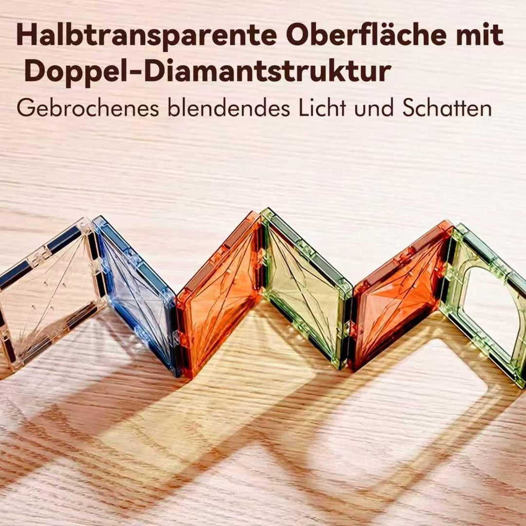 100 Magnetische Bausteine mit 2 Autos, STEM-Bauspielzeug, Kinderspiel zum Zusammenbauen, Lernspielze