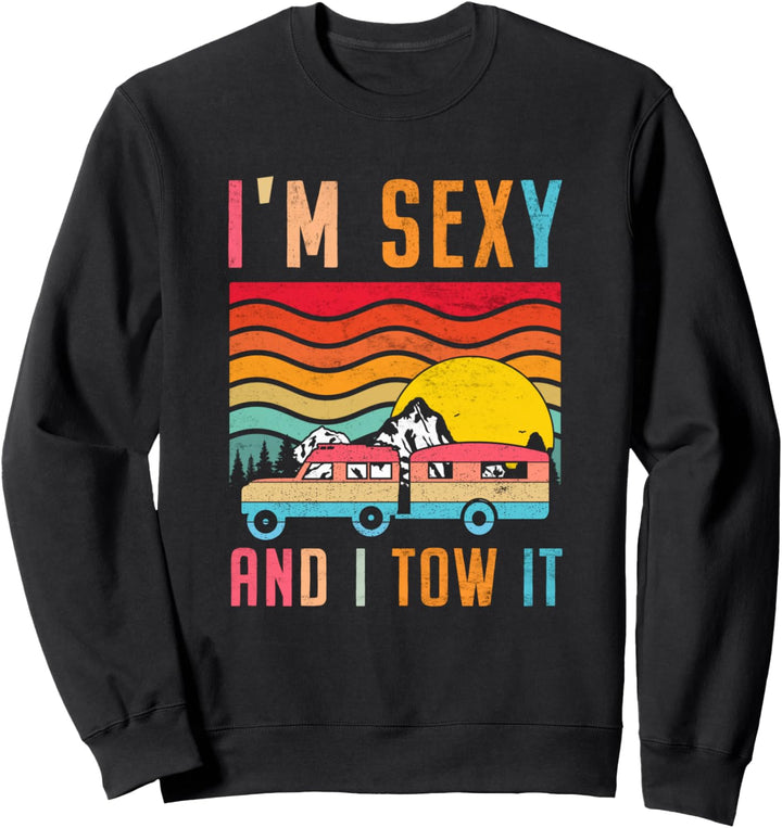 Camping Wohnwagen Camper Natur Wohnmobilanhänger Wortspiel Sweatshirt