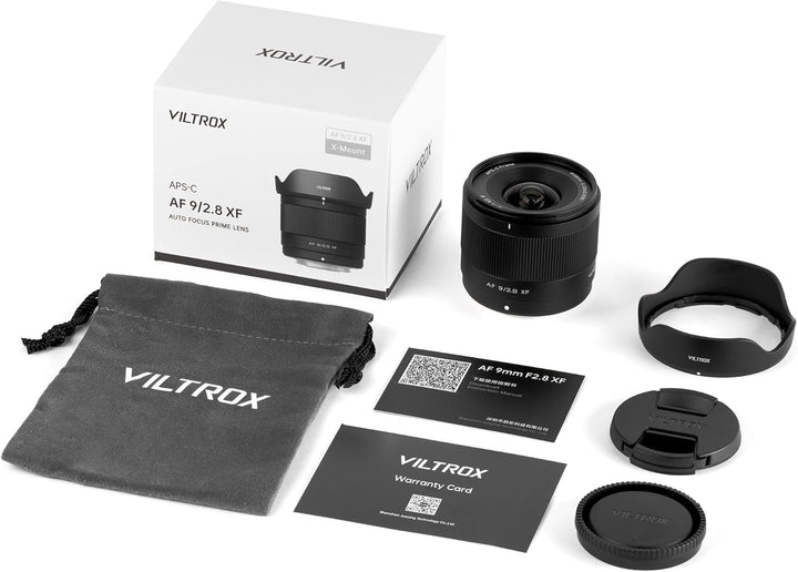 VILTROX 9 mm F2.8 APS-C Objektiv für X-Mount,Ultra-Weitwinkel-Autofokus Prime Objektiv, kompatibel m