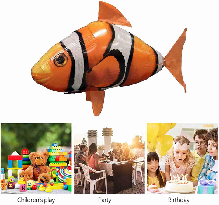 Fernbedienungskontrolle Fliegendes Haifikett RC Aufblasbare Ballon Hai Clownfish Dekoration Anti-Gra