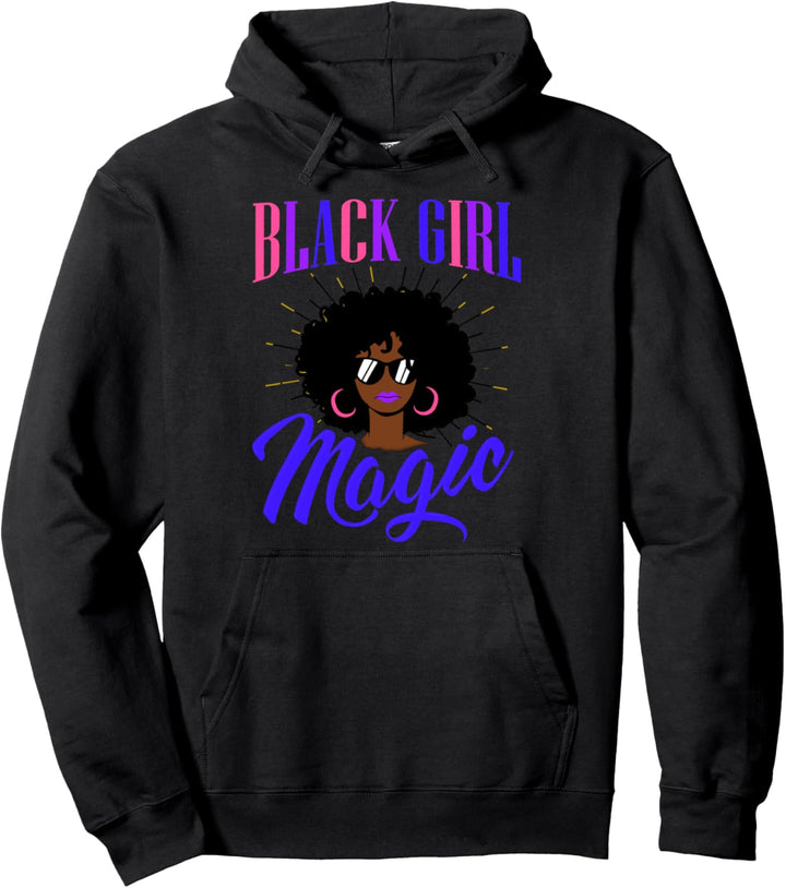 Bisexueller Stolz Schwarzes Mädchen Magie Afro Frau LGBTQ Pullover Hoodie