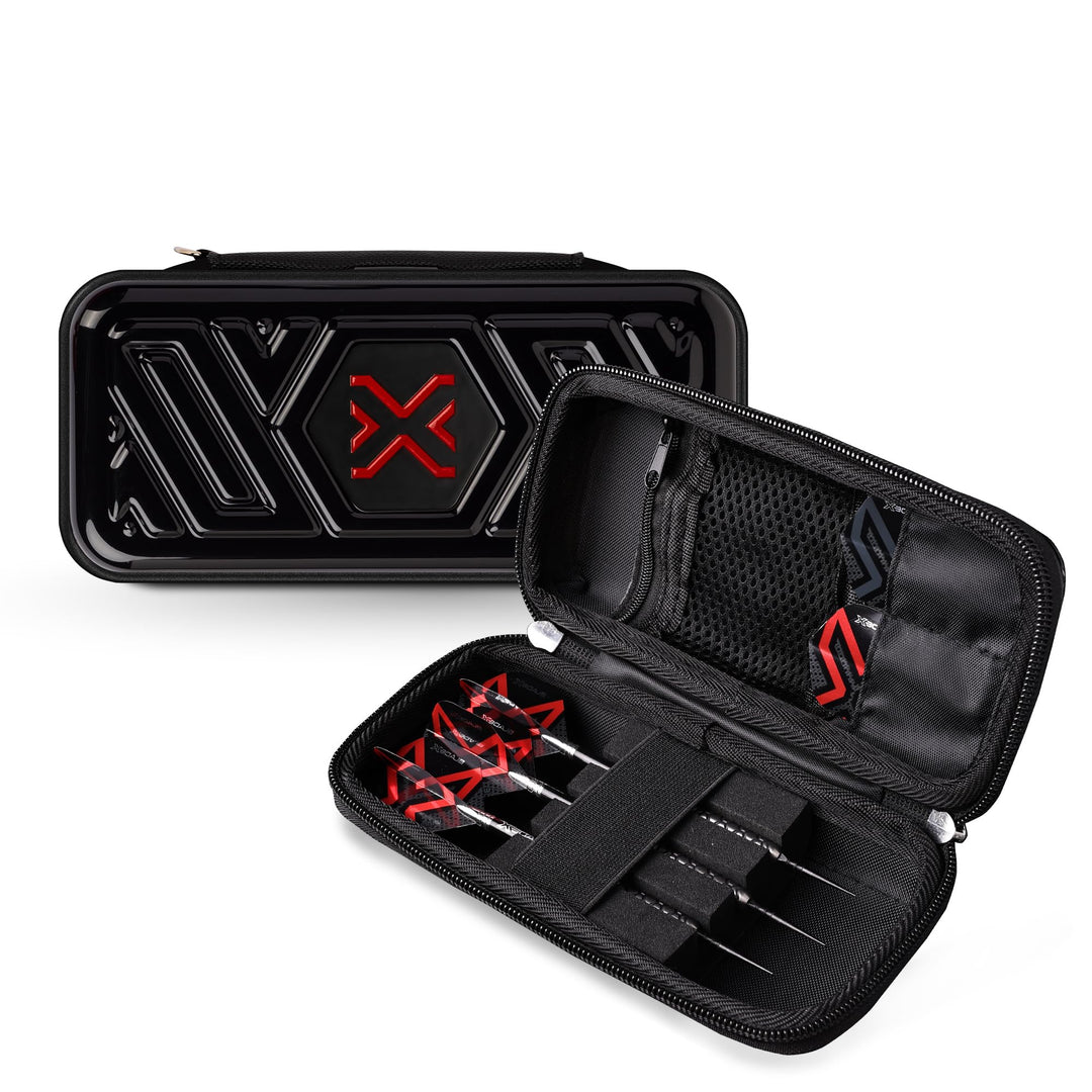 WINMAU Blade X Armor G1 Darts-Geldbörse - Schwarz Das Dartcase bietet Platz für vollständig montiert