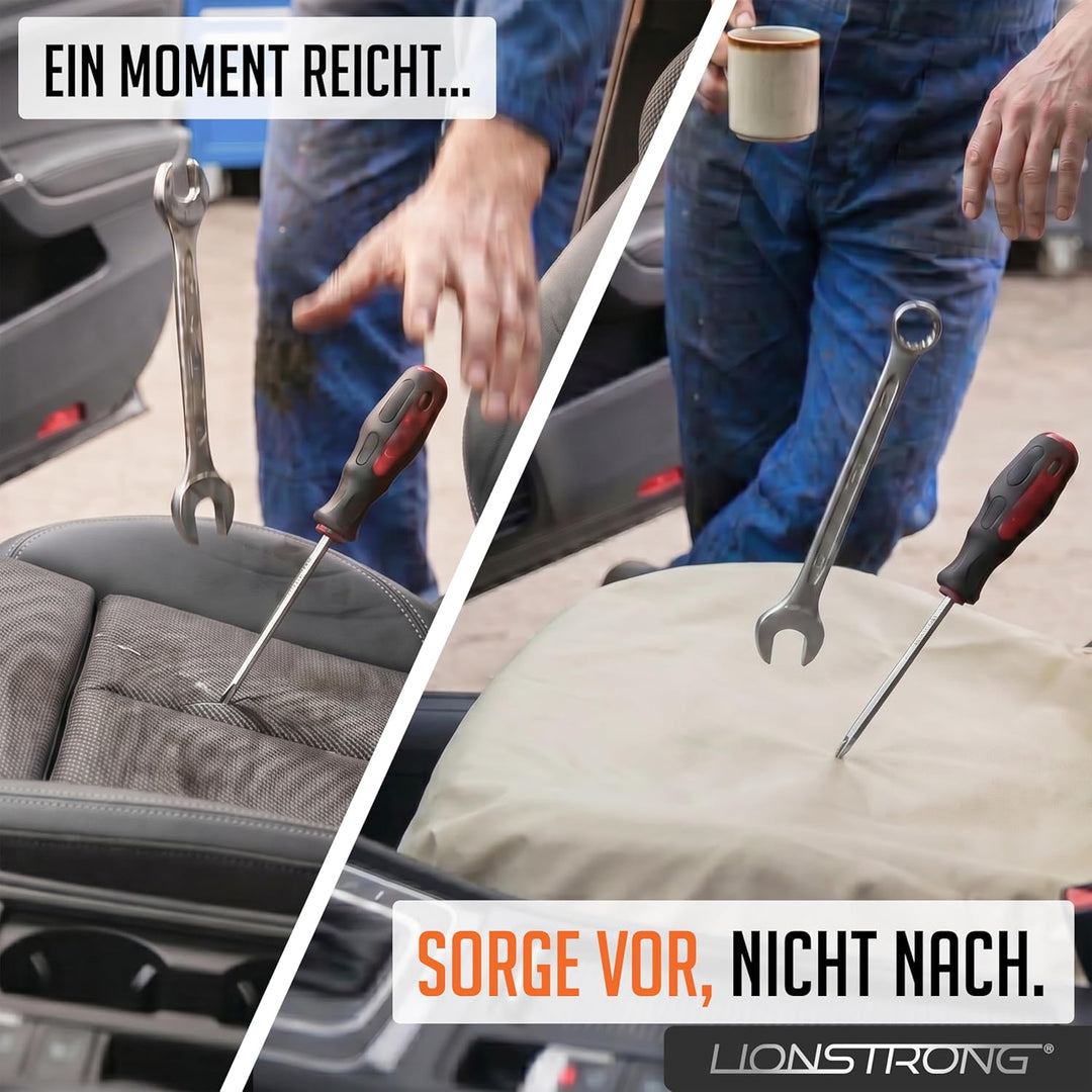 LIONSTRONG® Autositzschoner Vordersitz universell kompatibel [WASSERDICHT] - Autositzbezüge Vordersi